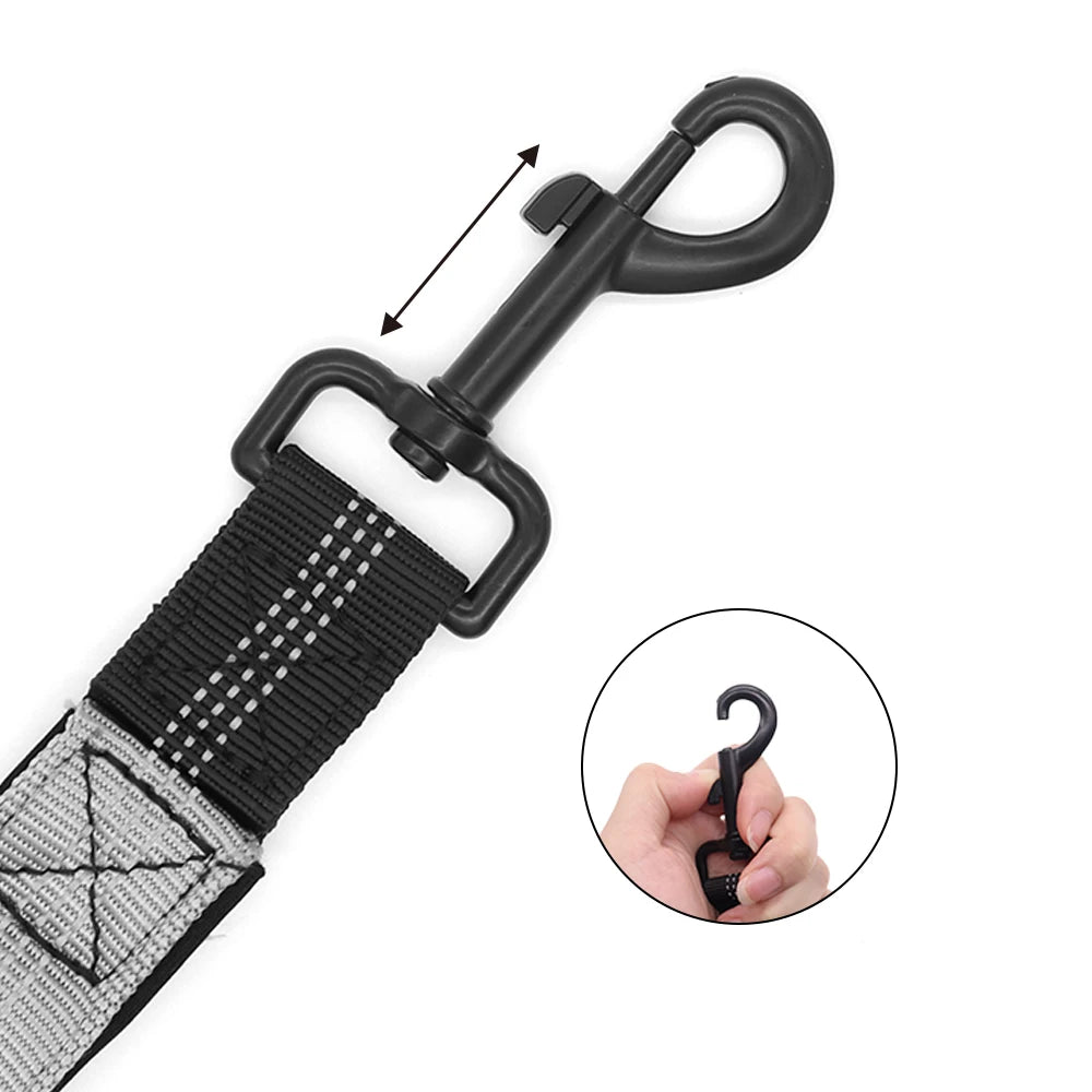 Hands-Free Running Dog Leash Waist Belt | Dual Handle Bungee Leash for Jogging