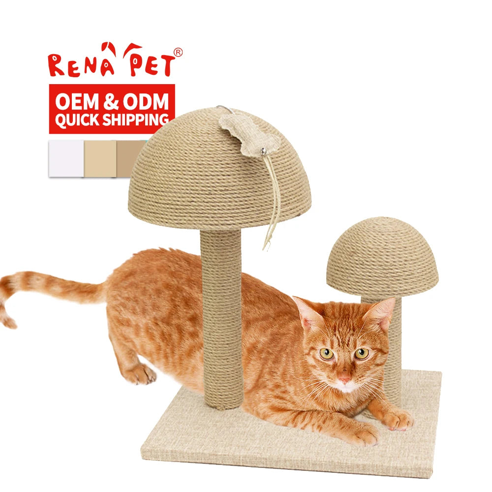 Mushroom Sisal Ball Cat Scratcher – Interactive Scratch & Play Toy
