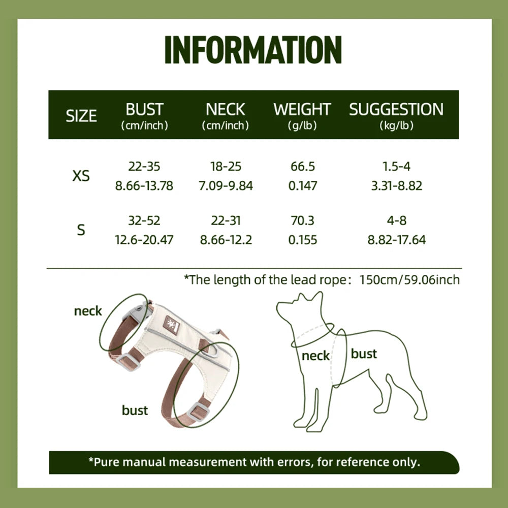 Lightweight Cat Harness – Adjustable Reflective Anti-Pull Vest for Cats