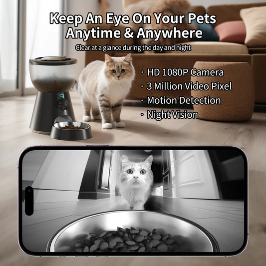 Automatic Timed Pet Feeder with Portion Control