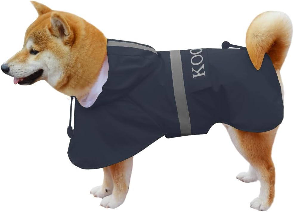 Large Dog Raincoat Waterproof Jacket – Convertible Rain Poncho for Medium & Large Dogs, 5 Colors, 2XL–6XL (20–110 lbs)