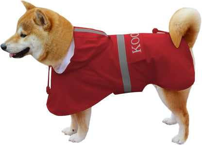 Large Dog Raincoat Waterproof Jacket – Convertible Rain Poncho for Medium & Large Dogs, 5 Colors, 2XL–6XL (20–110 lbs)