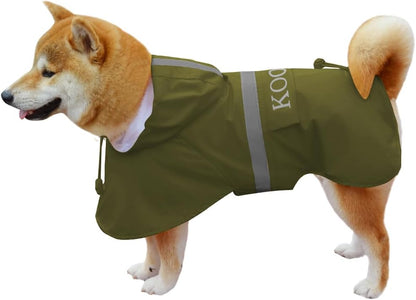 Large Dog Raincoat Waterproof Jacket – Convertible Rain Poncho for Medium & Large Dogs, 5 Colors, 2XL–6XL (20–110 lbs)