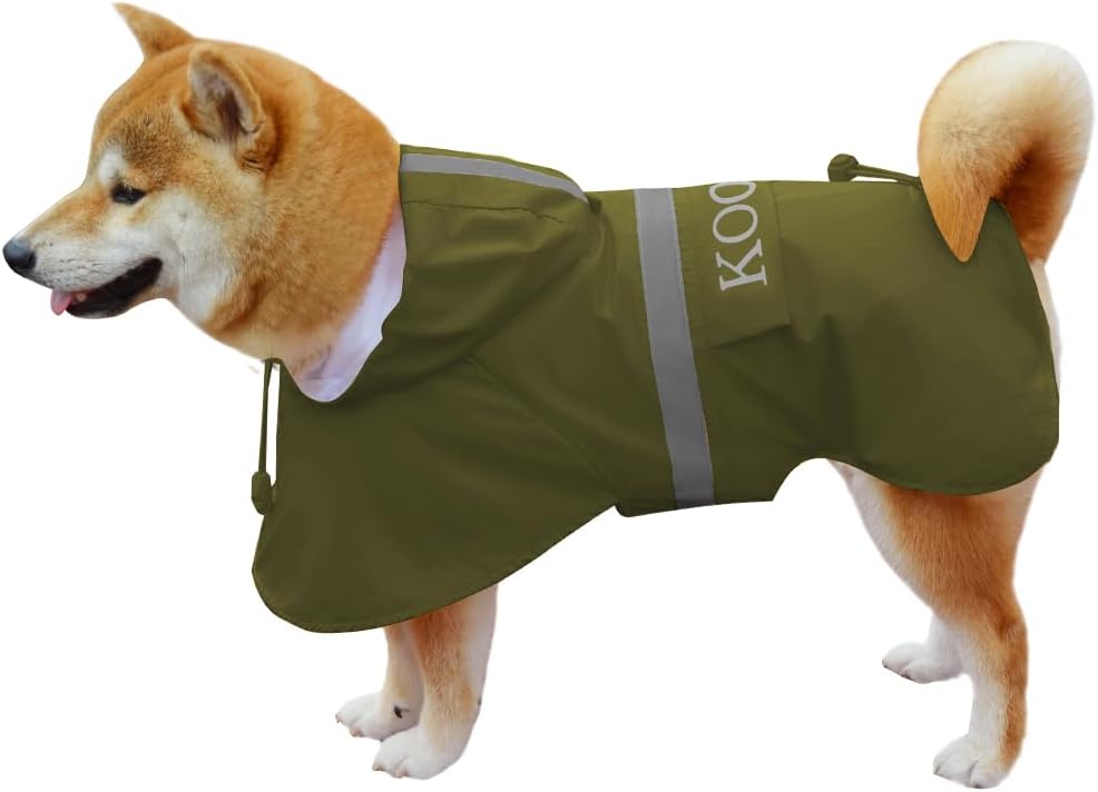 Large Dog Raincoat Waterproof Jacket – Convertible Rain Poncho for Medium & Large Dogs, 5 Colors, 2XL–6XL (20–110 lbs)