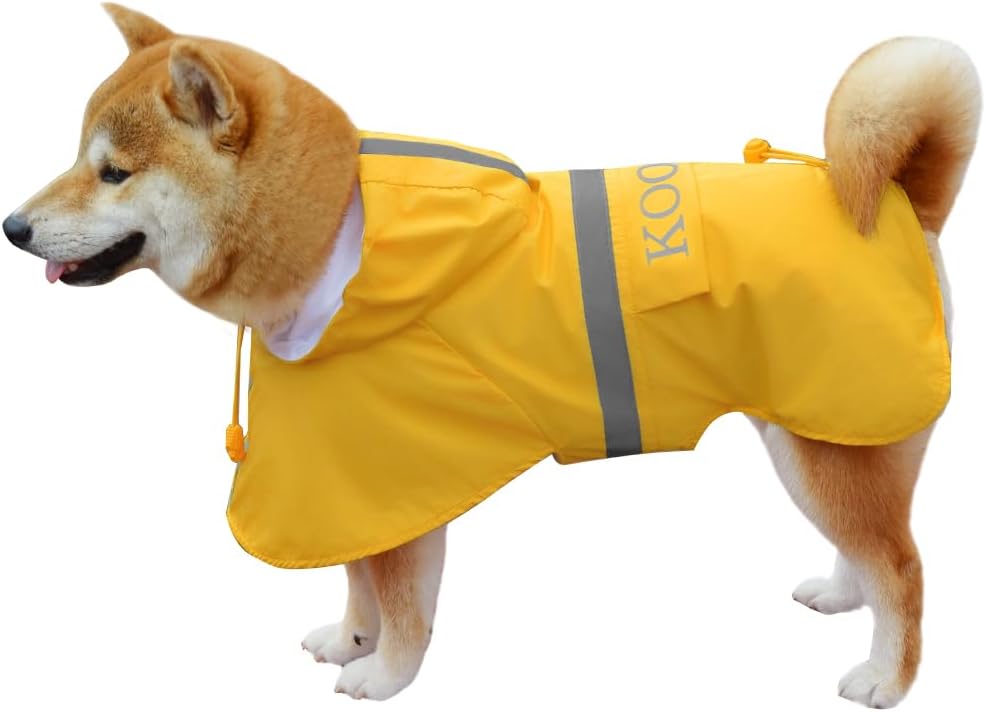 Large Dog Raincoat Waterproof Jacket – Convertible Rain Poncho for Medium & Large Dogs, 5 Colors, 2XL–6XL (20–110 lbs)