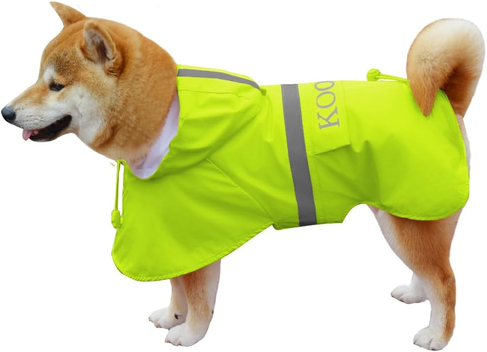Large Dog Raincoat Waterproof Jacket – Convertible Rain Poncho for Medium & Large Dogs, 5 Colors, 2XL–6XL (20–110 lbs)