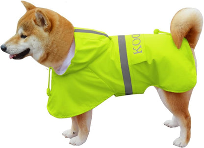 Large Dog Raincoat Waterproof Jacket – Convertible Rain Poncho for Medium & Large Dogs, 5 Colors, 2XL–6XL (20–110 lbs)