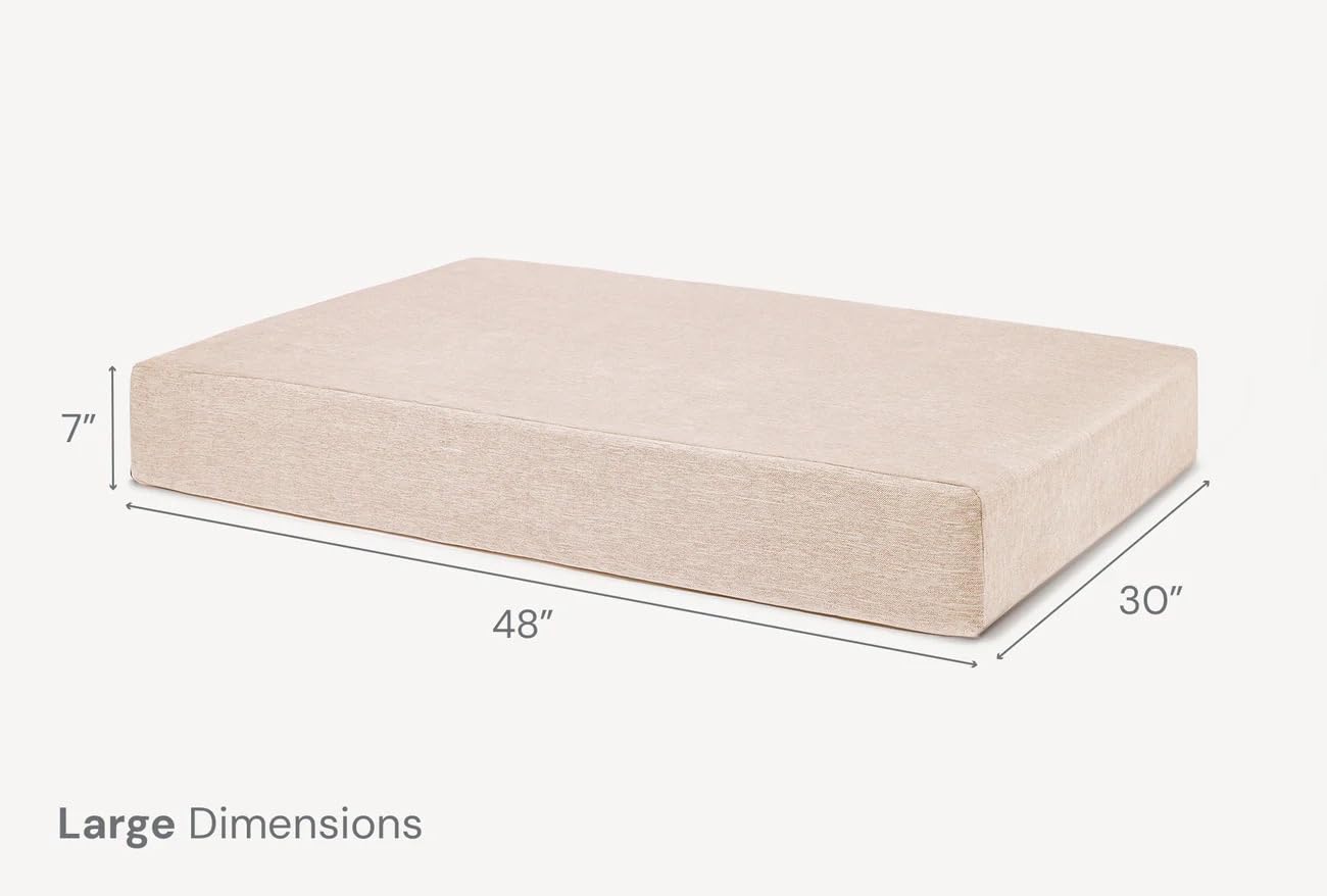 Barker Beds Orthopedic Dog Bed – 7" Memory Foam Mattress for Large & Giant Dogs, Joint Pain & Arthritis Support, Washable Cover