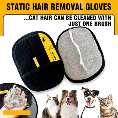 Electrostatic Pet Hair Remover Glove – Two-Way Brush for Cat & Dog Hair on Clothes, Furniture & Sofa