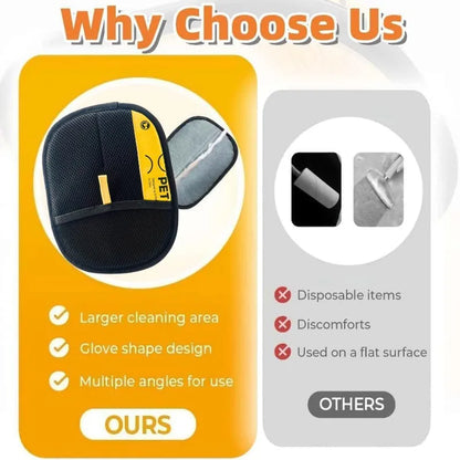 Electrostatic Pet Hair Remover Glove – Two-Way Brush for Cat & Dog Hair on Clothes, Furniture & Sofa