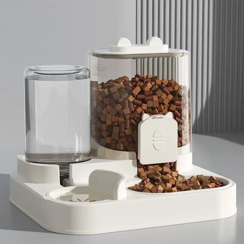 Gravity Auto Pet Feeder & Water Fountain Bowl – 2-in-1 Large Capacity Food & Water Dispenser for Cats & Dogs
