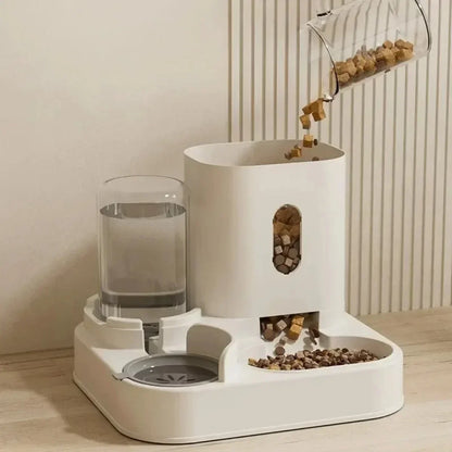 Gravity Auto Pet Feeder & Water Fountain Bowl – 2-in-1 Large Capacity Food & Water Dispenser for Cats & Dogs