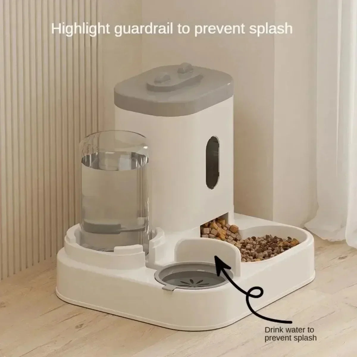 Gravity Auto Pet Feeder & Water Fountain Bowl – 2-in-1 Large Capacity Food & Water Dispenser for Cats & Dogs