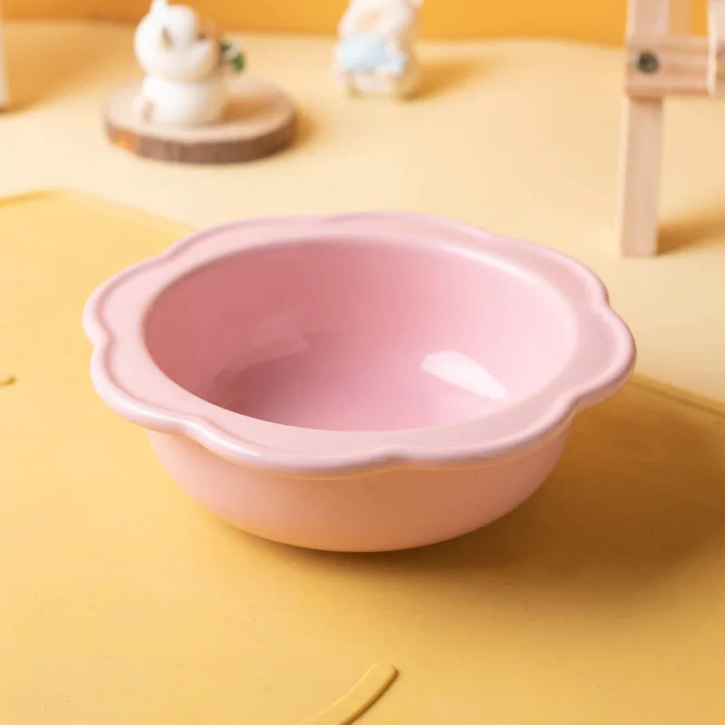 Cartoon Pet Bowl Cat Bowl Acrylic Stand Floral Ceramic Cat Bowl Neck Protection Cat Bowl Dog Food Bowl Cat Feeder  Pet Supplies