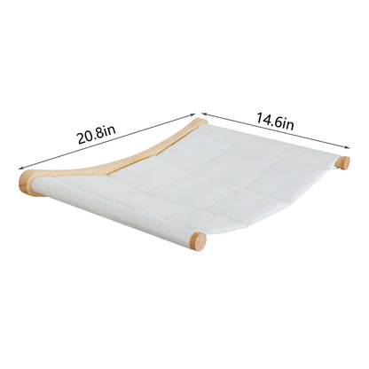 Wall-Mounted Cat Climbing Shelf – Modular Cat Wall Furniture with Hammock, Stairway, Scratching Post & Perch, Pine Wood