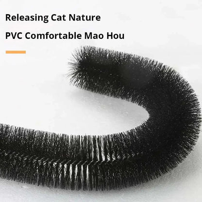 Cat Arch Self-Grooming Brush – Massage Rubbing Brush with Scratching Pad, Interactive Cat Toy for Hair Removal & Grooming