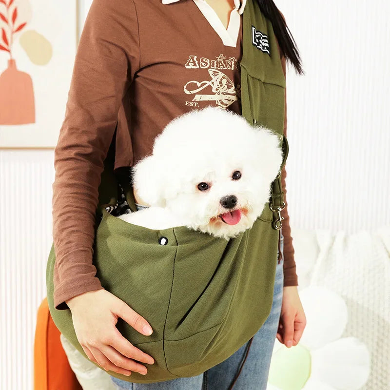 Outdoor Pet Crossbody Sling Carrier Bag – Portable Shoulder Bag for Cats, Small Dogs & Puppies, 7 Colors
