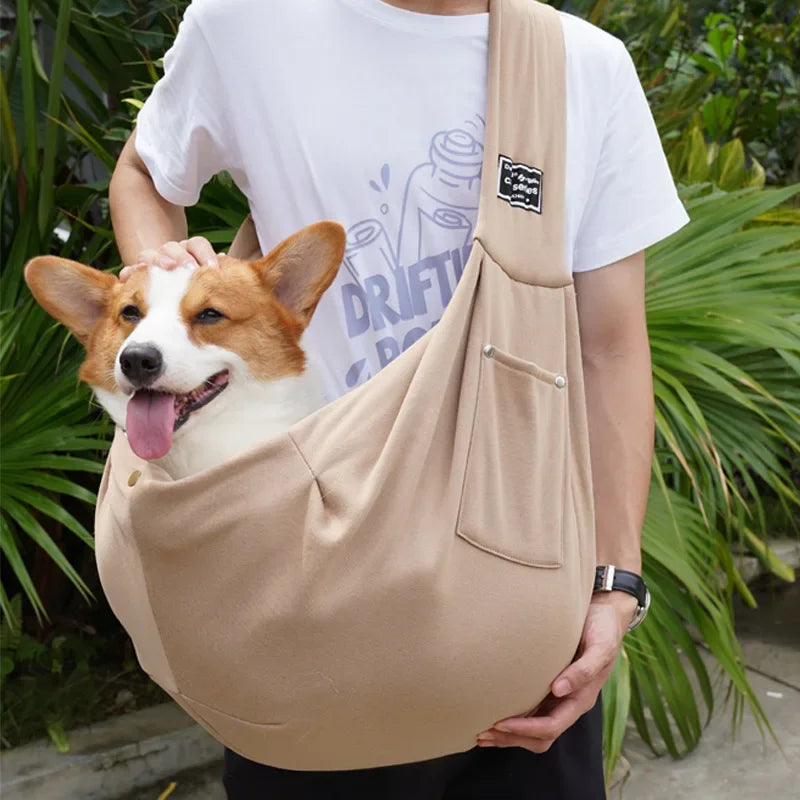 Outdoor Pet Crossbody Sling Carrier Bag – Portable Shoulder Bag for Cats, Small Dogs & Puppies, 7 Colors