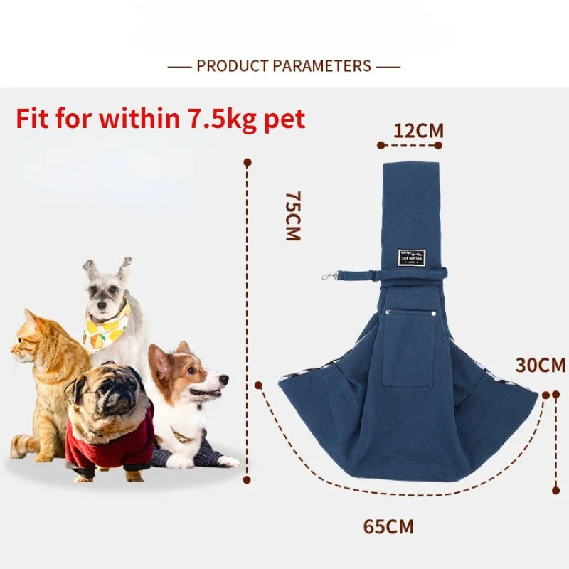 Outdoor Pet Crossbody Sling Carrier Bag – Portable Shoulder Bag for Cats, Small Dogs & Puppies, 7 Colors