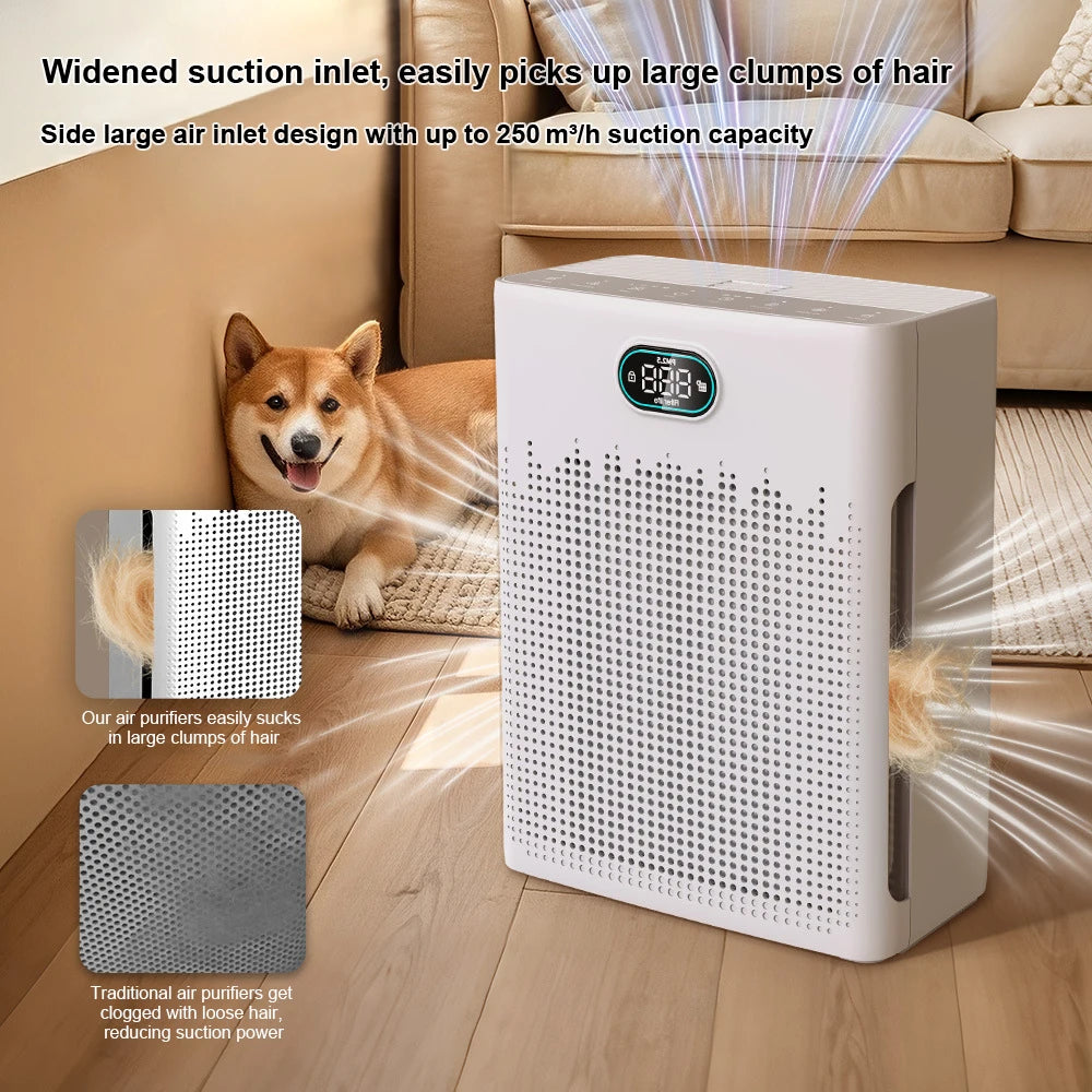 Pet Air Purifier with HEPA Filter — 99.97% PM2.5, 4-Stage Filtration, ≤55dB Quiet