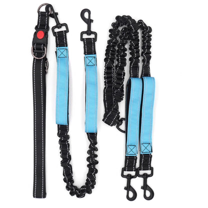 Hands-Free Dog Leash Waist Belt | Dual Handle Bungee Running Leash
