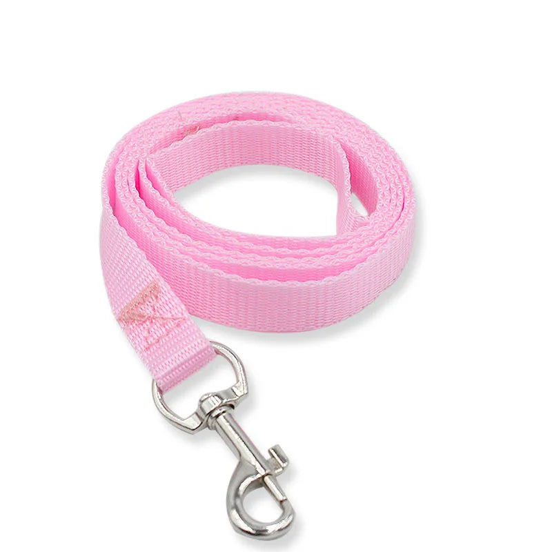 Colorful Nylon Dog Leash 150cm — Lightweight Fluorescent Walking Lead for Small Dogs