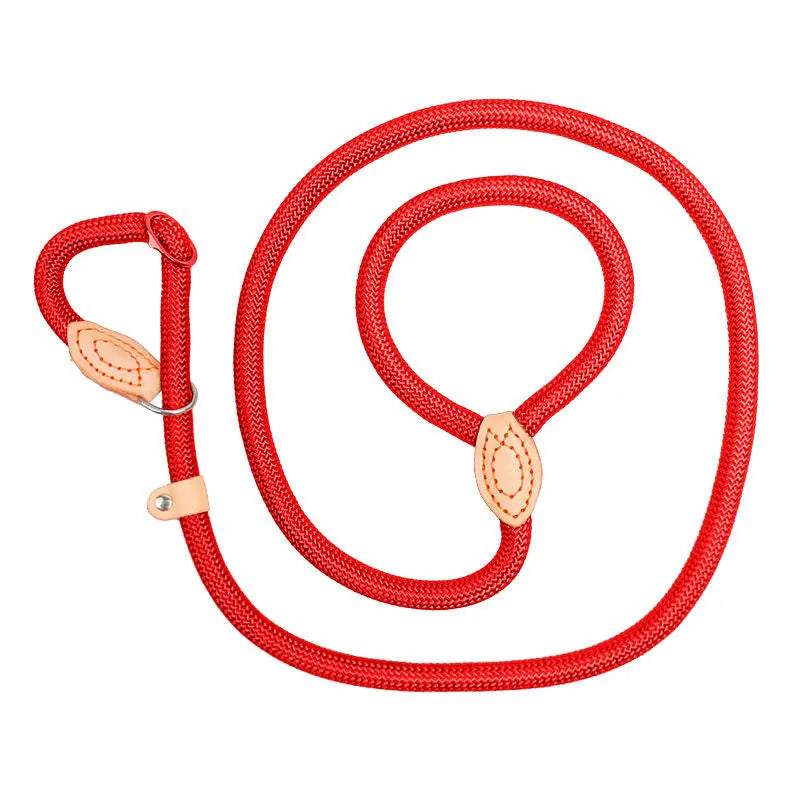 Nylon Dog Training Leash — Heavy-Duty P-Chain Lead for Outdoor Walking S M L XL