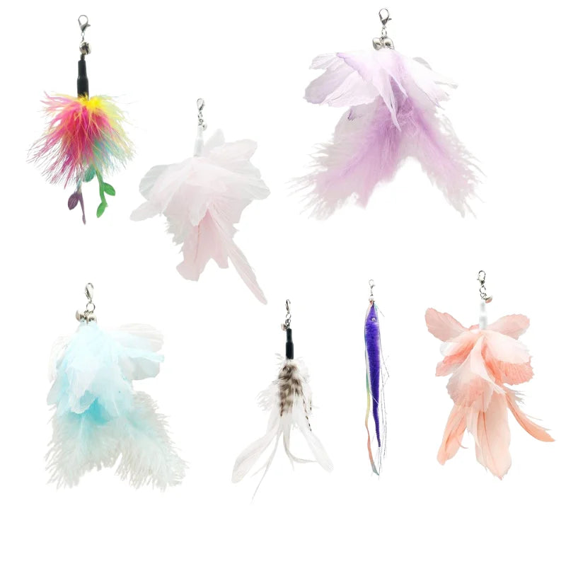 Fairy Series Colorful Feather Cat Wand with Bell | 10 Styles | Wands & Replacement Heads