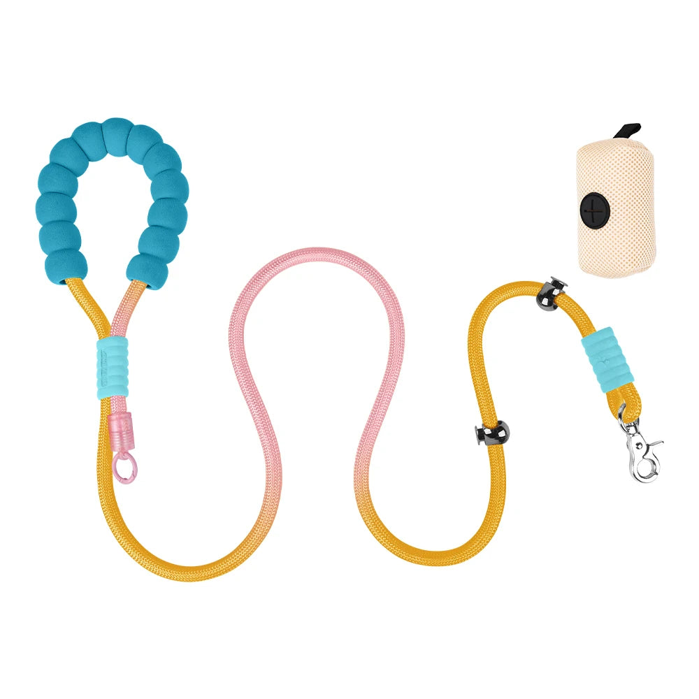 Anti-Shock No-Pull Nylon P-Chain Dog Leash — Reflective