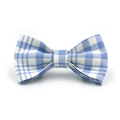 Custom Logo Dog Collar and Leash Set Luxury Plaid Checkered Patterned Luxury Pet Collar Leash Bowtie for Big & Small Dogs