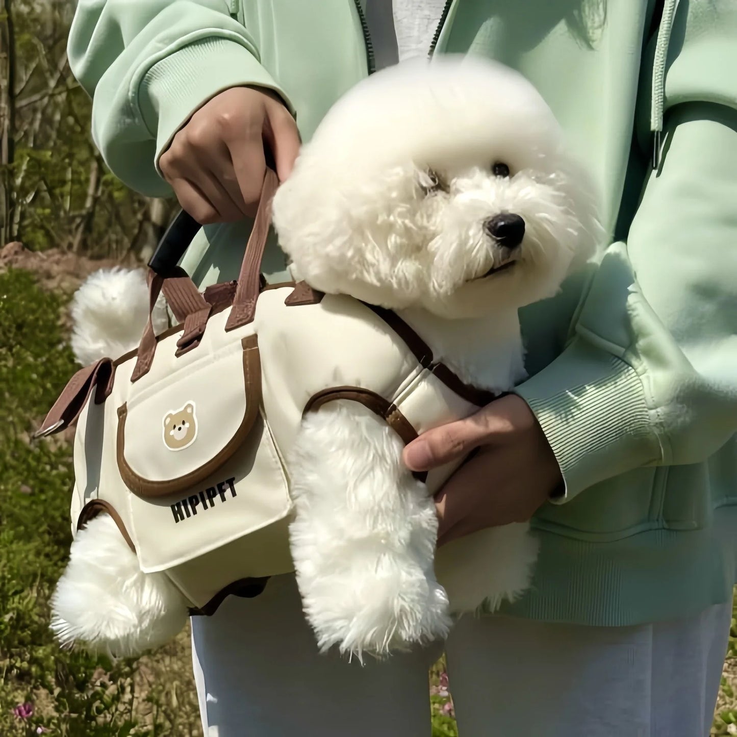 Lightweight Portable Outdoor Pet Carrier Breathable Oxford Cloth Dog Cat Harness Handheld Crossbody Travel Backpack Tool