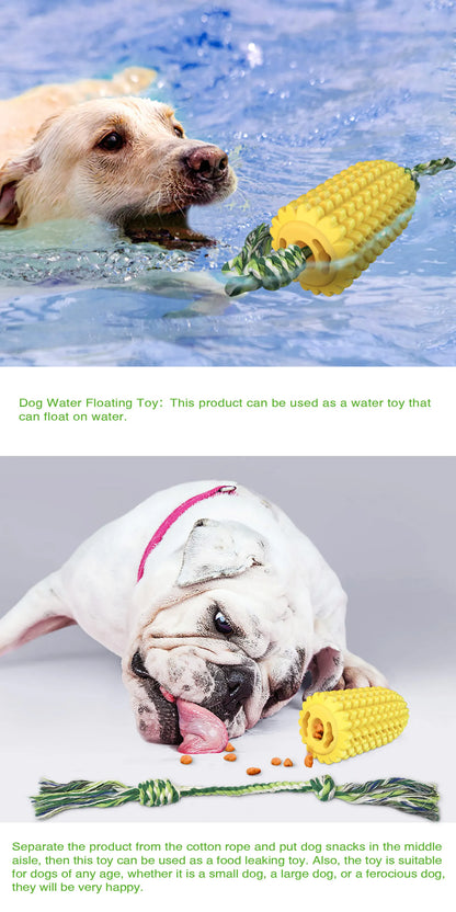 E-commerce Hot Sale Indestructible Tough Durable Squeaky Interactive Dog Toys Puppy Teeth Chew Corn Stick Toy