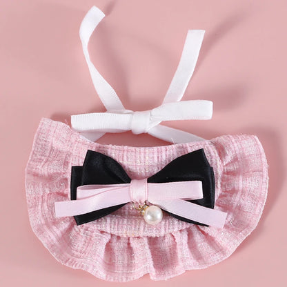 Elegant Pet Outfit Decoration Photo Props Fashion Pet Costume Set Beret Cap and Bib