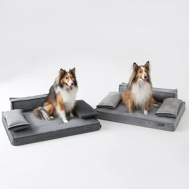 Orthopedic Memory Foam Sofa Dog Bed – Washable Scratch-Resistant Cover