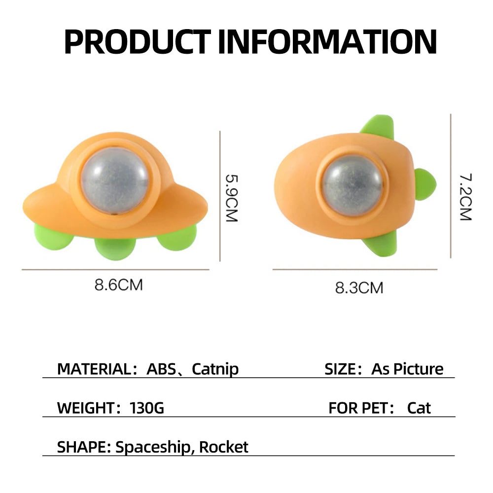Rotatable Catnip Ball Cat Toy – Paste-On Interactive Teaser