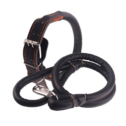 Genuine Leather Dog Leash 120cm — Soft & Durable Lead for Small & Large Dogs