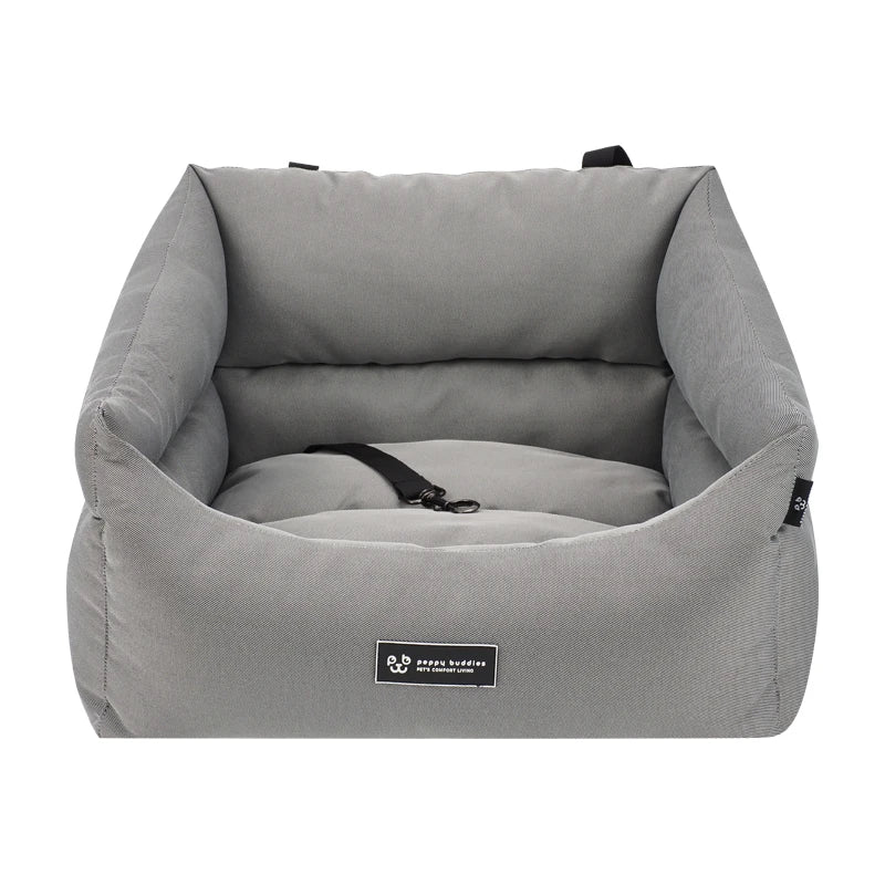 Oxford Pet Bed & Dog Car Safety Seat | Water-Resistant, Harness Attachment
