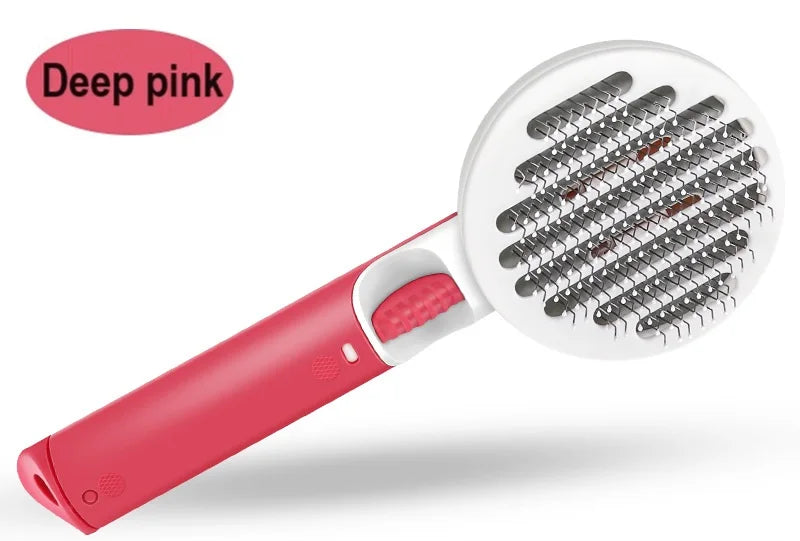 Self-Cleaning Pet Slicker Brush — Cat & Dog Hair Remover Grooming Comb