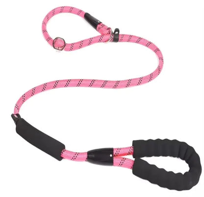 Reflective Nylon Dog Leash — Padded Handle