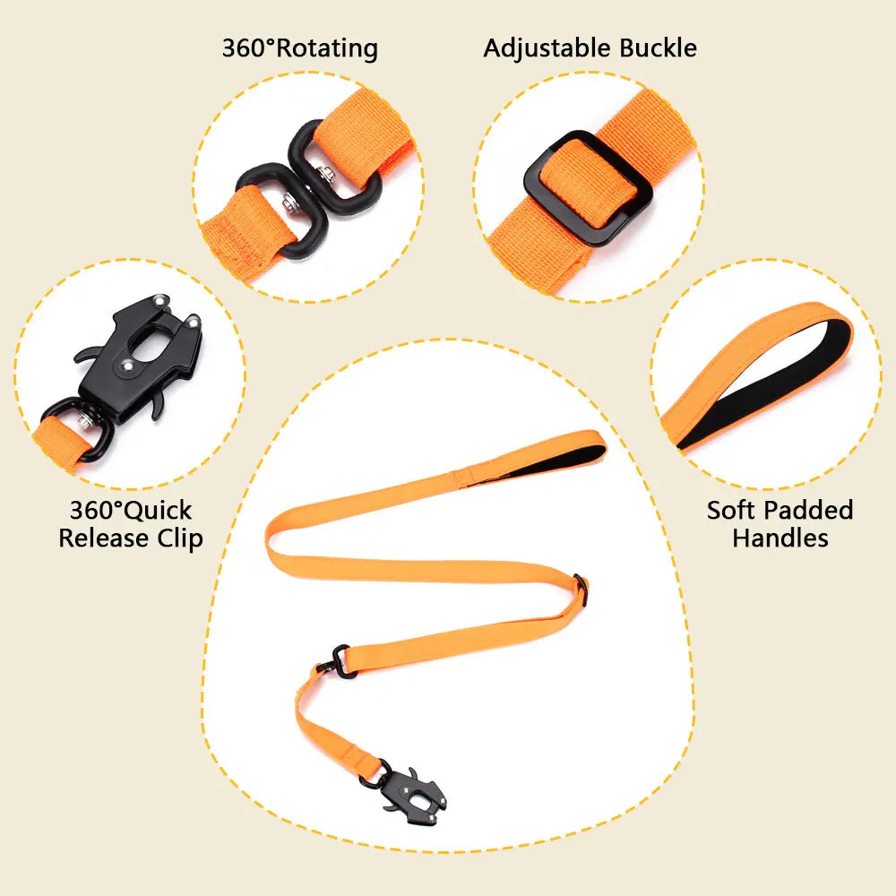 Tactical Quick-Release Nylon Dog Leash — Frog Clip