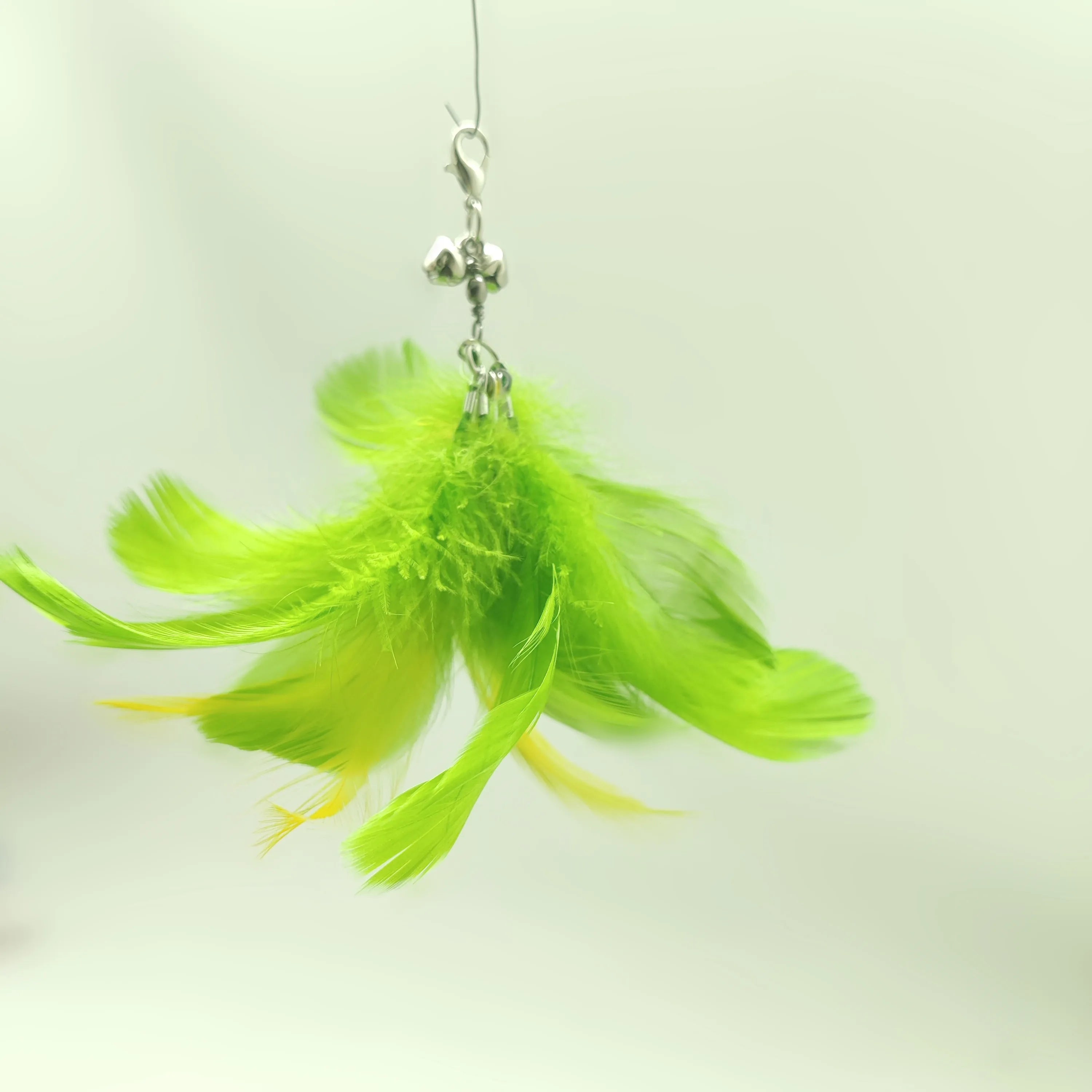 Dancing Feather Suction Cup Cat Toy | Removable Wire Rod & Replacement Heads | 9 Styles