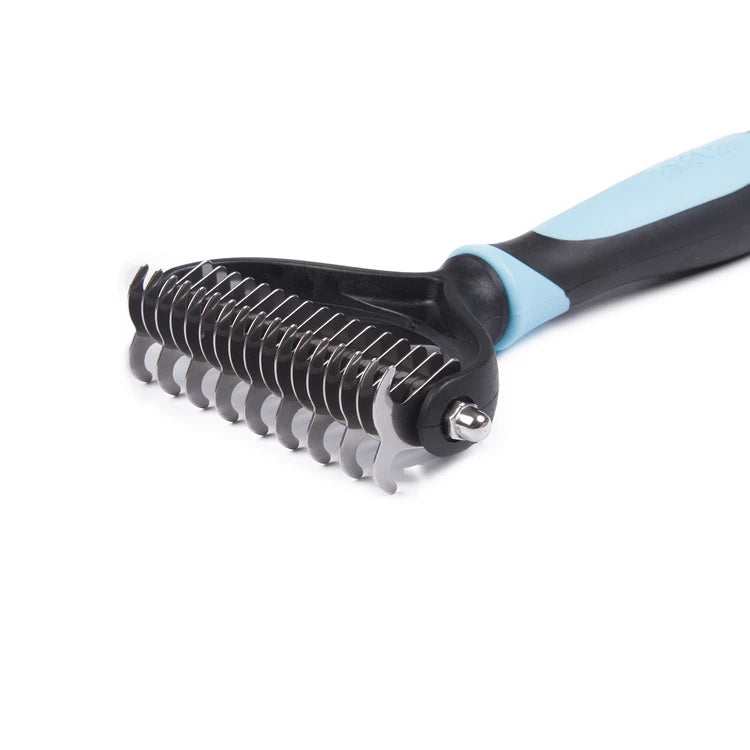 Dematting & Deshedding Undercoat Comb — Dog Cat Long Hair Detangler