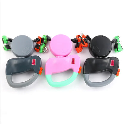 Retractable Double Dog Leash — Reflective, ABS+Nylon