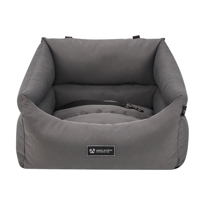 Oxford Pet Bed & Dog Car Safety Seat | Water-Resistant, Harness Attachment