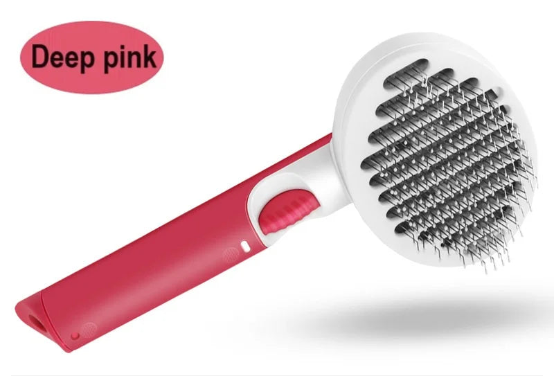 Self-Cleaning Pet Slicker Brush — Cat & Dog Hair Remover Grooming Comb
