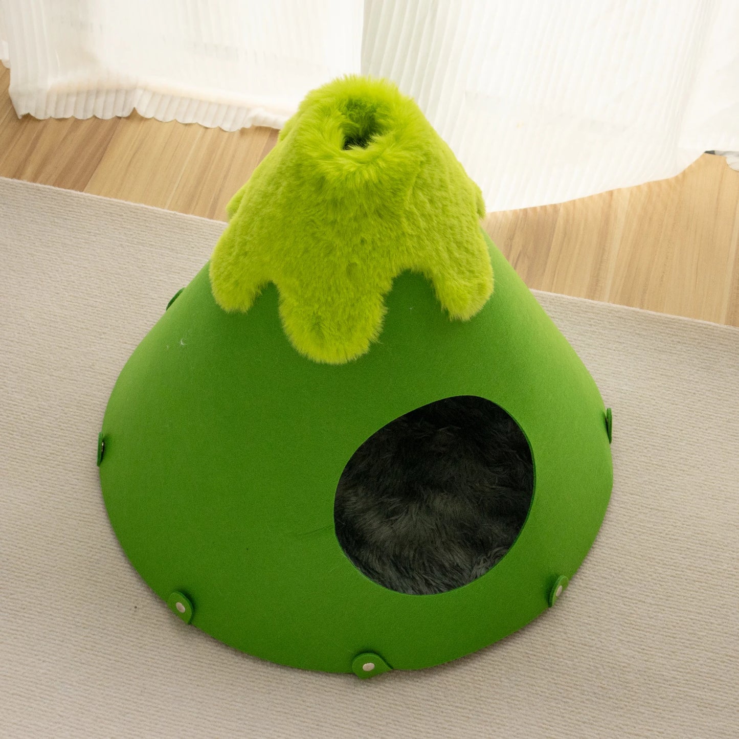 Cloud Shape Felt Cat Bed Cave – Washable, Eco-Friendly, Modern Cat Sleeping House
