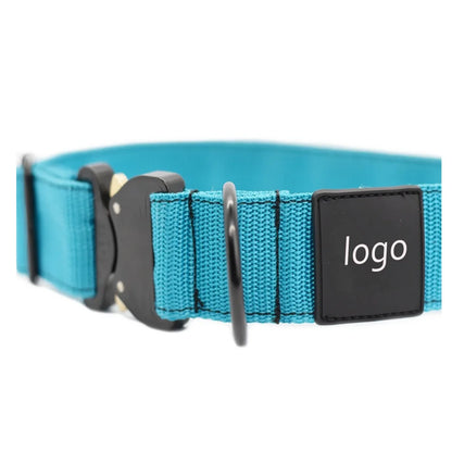 Tactical Dog Collar with Control Handle – Heavy-Duty Adjustable Nylon Collar with Metal Buckle for Large Dogs | M L XL XXL