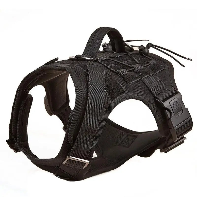 Tactical MOLLE Dog Harness with Handle – Adjustable Vest Harness for Large Dogs