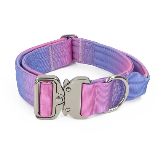 Tactical Dog Collar with Neoprene Padding – Heavy-Duty Nylon Military-Style Collar for Training & Outdoor Use