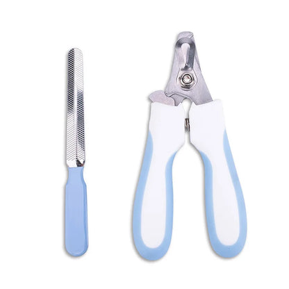 Safe Stainless Steel Cat Nail Cutter with File Anti-Scratch Scissors for Convenient & Easy Claw Trimming & Grooming